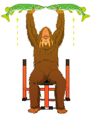 Step 3: Press each pike up above your head as you exhale. Turn your palms outward as you lift.
